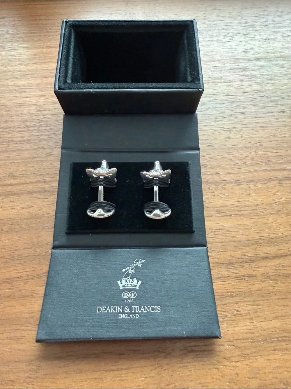 Deakin & Francis Fox Head Sterling Silver Cufflinks